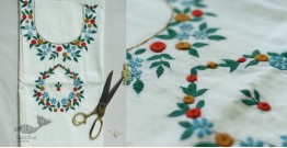 Threads of Love ~ Embroidered Dress Material - Off White