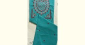 Embroidered Dress Material - Sea Blue