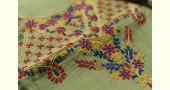 hand embroidered dress material - cotton silk