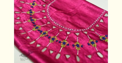 Embroidery & Mirror Work - Mashru Blouse Piece