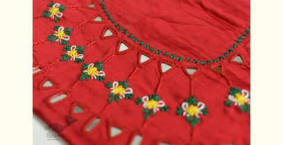 Embroidered Blouse Piece - Linen Silk