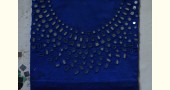 shop hand embroidered Cotton kurta blue fabric