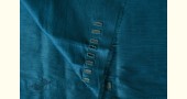 shop hand embroidered Linen kurta fabric- RAMA BLUE