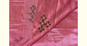 shop hand embroidered gajji silk kurta fabric - pink 1