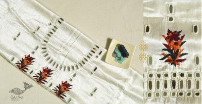 Embroidered Blouse Piece ( Unstitched ) - Off White