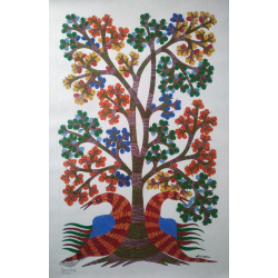 Gond Art | Canvas Painting - Gond Art ( 2 x 3 Feet )