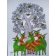 Buy Hand Painted Gond Painting - deer