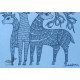 Buy Hand Painted Gond  Painting - Blue Paper sheet