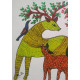 Buy Hand Painted Gond  Painting  - Deer Family