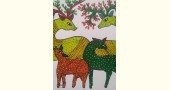 Buy Hand Painted Gond  Painting  - Deer Family