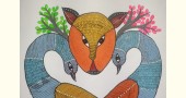 Buy Hand Painted Gond  Painting  - Two Peacock