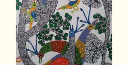 Gond Art | Hand Painted Canvas Gond Painting ( 2 x 3 Feet ) 28