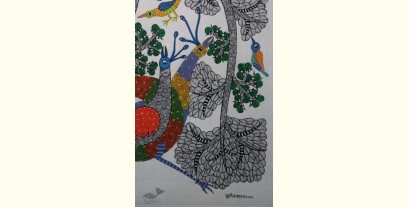 Gond Art | Hand Painted Canvas Gond Painting ( 2 x 3 Feet ) 28