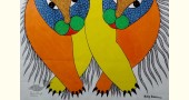 Buy Hand Painted Gond  Painting - Three Tigers