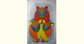 Buy Hand Painted Gond  Painting - Three Tigers