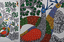 Gond Art | Hand Painted Canvas Gond Painting ( 2 x 3 Feet ) 28