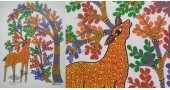 Buy Hand Painted Gond  Painting- Deer under the tree