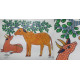 Gond Painting - indian art Cow & Calf