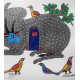 Gond Painting - indian art Nandi & Shivling