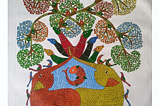 Gond Art ~ Hand Painted Gond Painting (36" x 48")