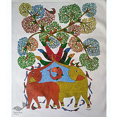 Gond Art ~ Hand Painted Gond Painting (36" x 48")