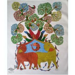 Gond Art ~ Hand Painted Gond Painting (36" x 48")