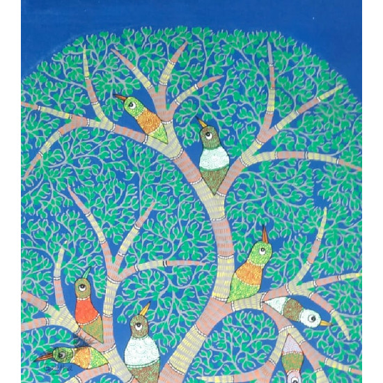 Gond Painting - indian art  Tree Of Life