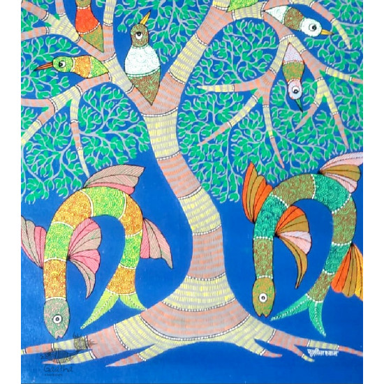 Gond Painting - indian art  Tree Of Life