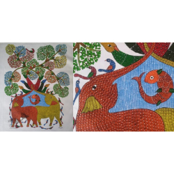 Gond Art ~ Hand Painted Gond Painting (36" x 48")