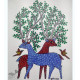 Gond Painting - indian art Birds & Deer