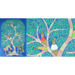 Gond Art ~ Hand Painted Gond Painting - Tree Of Life