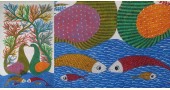 Gond Painting - indian art Peahen & Peacock