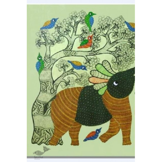 Buy Canvas Wall Hanging - Gond Painting