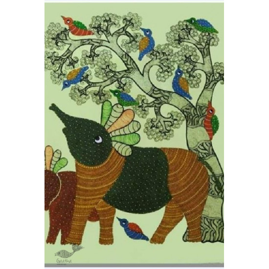 Buy Canvas Wall Hanging - Gond Painting