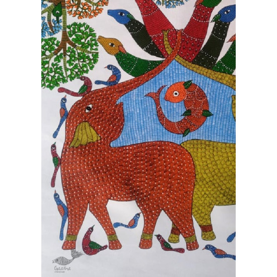 Buy Gond Painting - Elephant - indian art