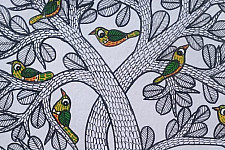 Gond Art | Deer - Hand Painted Gond Painting ( 11.5 x 15 inch ) A