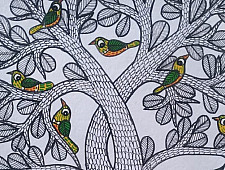 Gond Art | Deer - Hand Painted Gond Painting ( 11.5 x 15 inch ) A