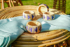 Home Decor Furniture | Rattan Indigo Napkin Ring (Set of 2)