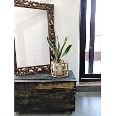 Home Decor Furniture | Cane Wood - Handmade Designer  Classic Planter