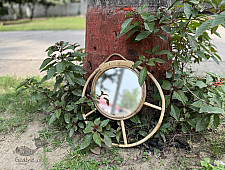 Home Decor Furniture | Cane Wood - Handmade Austere Mirror 