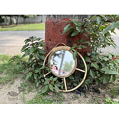 Home Decor Furniture | Cane Wood - Handmade Austere Mirror 