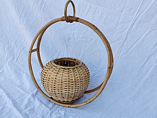 Home Decor Furniture | Cane Wood - Handmade Designer Hanging Planter 