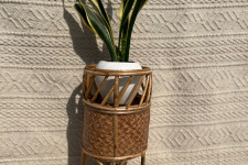 Home Decor Furniture | Cane Wood - Handmade Designer Half N' Half Planter 