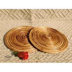 Home Decor Furniture | Cane Wood - Handmade  Coiled Trivets (Set Of 2)