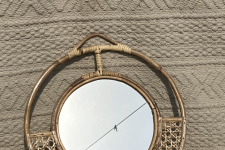 Home Decor Furniture | Cane Wood - Handmade Designer Maverick Mirror 