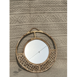 Home Decor Furniture | Cane Wood - Handmade Designer Maverick Mirror 