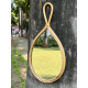 Home Decor Furniture | Cane Wood -  Droplet Mirror 