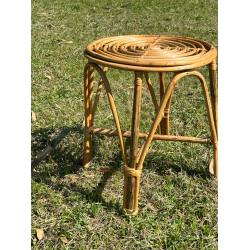 Home Decor Furniture | Cane Wood - Handmade Designer Spiral Stool 