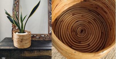 Home Decor Furniture | Cane Wood - Designer Handmade Coiled Planter