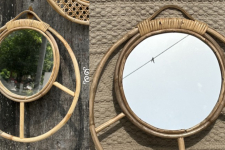 Home Decor Furniture | Cane Wood - Handmade Austere Mirror 